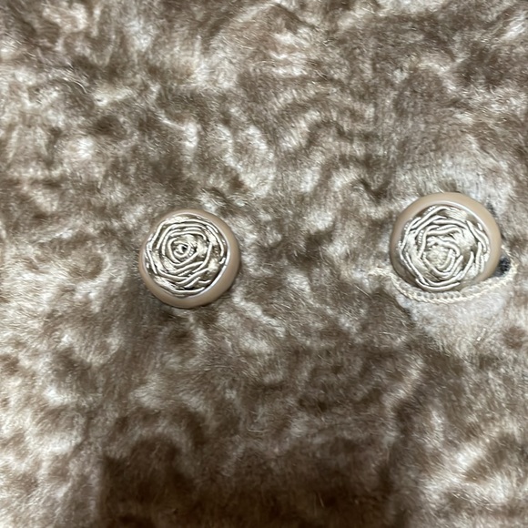 Vintage 1950s Borre Sportowne Women's Faux Fur Swing Coat Size  16 Brown Jacket - Picture 5 of 12